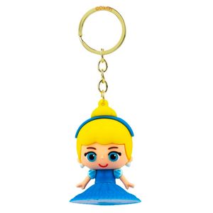 Chaveiro Princesas Cinderella 7cm em Silicone Taimes