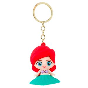Chaveiro Princesas Ariel 6cm em Silicone Taimes