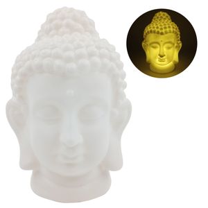 Luminária Buda Decorativa C/ LED 15cm em Plástico Taimes