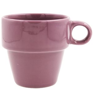 Xícara De Chá Empilhável 210ml Em Porcelana Lívon