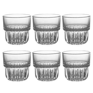Jogo De Copos Milano 6 Peças 250ml em Vidro Wincy