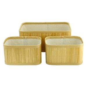Jogo de Cesto Organizador 3 Peças em Bambu Casita