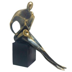 Músico C/ Saxofone Decorativo 21,5cm em Resina Brascontinental