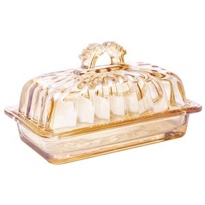 Manteigueira Imperial C/ Tampa 17,5x10cm em Cristal Lyor