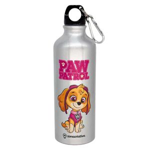 Garrafa C/ Mosquetão Patrulha Canina 500ml em Alumínio Zona Criativa