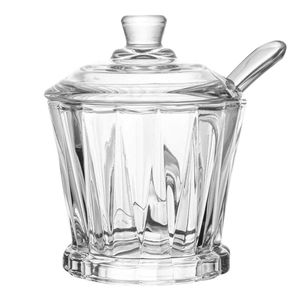 Açucareiro Radial C/ Tampa 210ml em Cristal Lyor