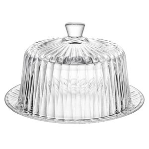Queijeira Radial C/ Tampa 20cm em Cristal Lyor