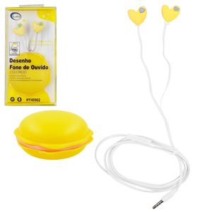 Fone de Ouvido Coração C/ Microfone em Plástico Interponte