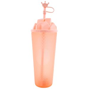 Copo Led Diamante C/ Canudo 850ml em Plástico Interponte