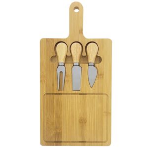 Tábua de Queijo C/ Utensílios 39x19cm em Bambu Koya