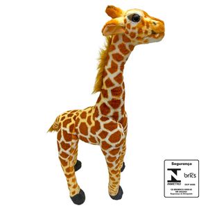 Girafa de Pelúcia Decorativo 52cm em Poliéster CAA Toys