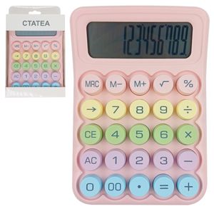 Calculadora de Mesa 12 Dígitos 16x11cm em Plástico Lila Cosméticos