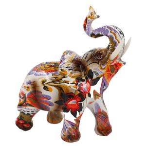 Elefante Estampado Decorativo 14x11cm em Resina Youbai