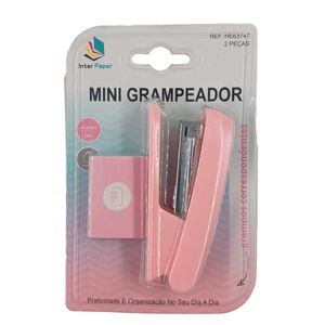 Mini Grampeador Colors 2 Peças em Metal Interponte