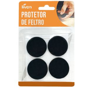 Protetor Adesivo Redondo 4 Peças em Feltro Livon