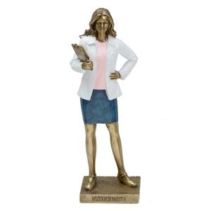 Mulher Nutricionista Decorativa 24cm em Resina Mabruk