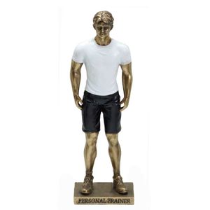 Homem Personal Trainer Decorativo 26cm em Resina Mabruk