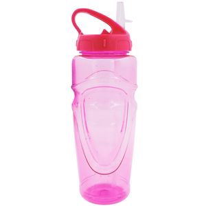 Garrafa C/ Alça + Canudo 600ml em Plástico Koya