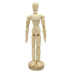 Boneco Articulado Decorativo 20cm em Madeira Koya