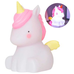 Luminária Infantil Unicórnio 12cm em Plástico Livon