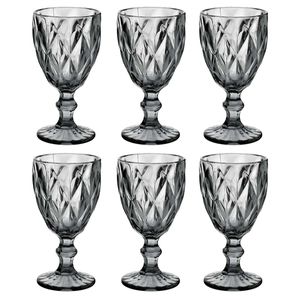 Jogo de Taças Diamante 6 Peças 260ml em Vidro Original