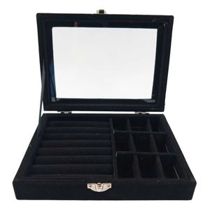 Porta Jóias C/ Visor 20x15cm em Madeira FWB