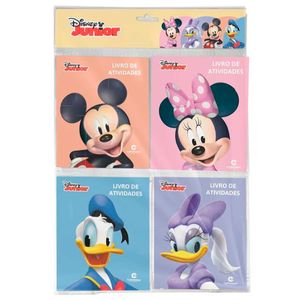 Kit Mini Livro de Atividades Disney Junior 4 Peças em Papel Culturama