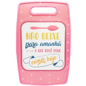 Tábua de Corte Frases 30x20cm em Plástico Livon