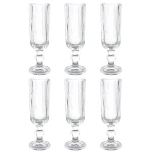 Jogo de Taças Nordic P/ Champanhe 6 Peças 145ml em Vidro Dolce Home