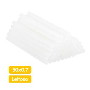 Refil Bastão de Cola Quente Branco 30x0,7cm em Plástico Charti