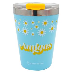 Copo C/ Tampa Amigas 300ml em Aço Inox Zona Criativa