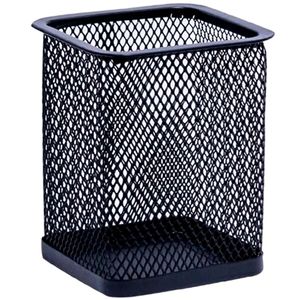 Porta Caneta Quadrado Aramado 9,5x8cm em Metal Livon