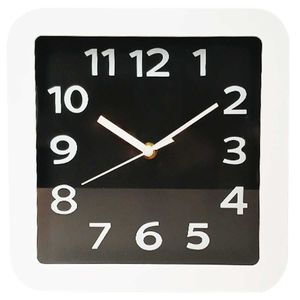 Relógio de Parede Quadrado 28cm em Plástico Livon