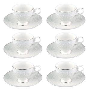 Jogo De Xicaras Scarlet 90ml 12 Peças em Porcelana Fullfit