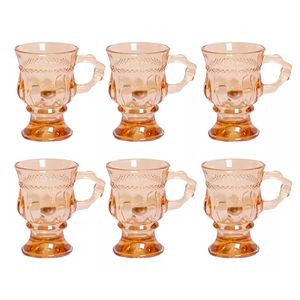 Jogo de Canecas Capuccino 6 Peças 142ml em Vidro Kehome