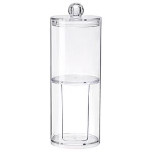 Porta Algodão e Cotonete C/ Tampa 18,5cm em Plástico Kehome