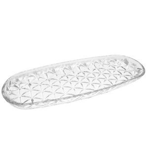 Prato Oval Decorativo 33cm em Vidro Freecom
