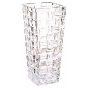 Vaso de vidro retangular 7x10x20cm Dagia