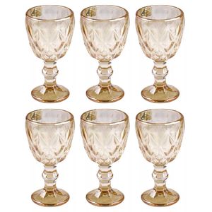 Jogo de Taças P/ Licor Diamond 6 Peças 50ml em Vidro Kehome
