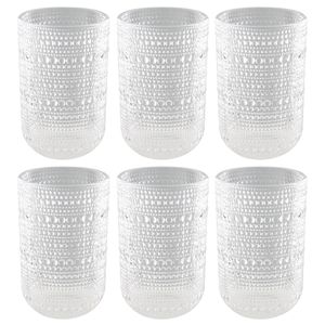 Jogo De Copos Pérola Clear 6 Peças 460ml em Vidro Kehome
