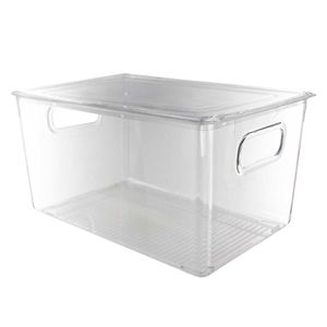 Caixa de Armazenamento C/ Alça + Tampa 27x18cm em Plástico Monaliza