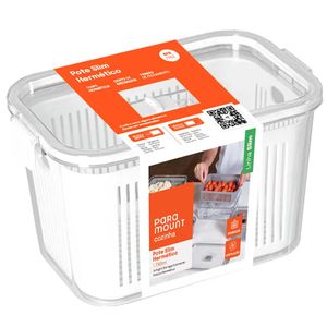 Pote Slim Hermético 1780ml em Plástico Paramount Plásticos