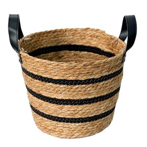 Cesto Decorativo C/ Alça 28x22cm em Fibra Natural Paramount Plásticos