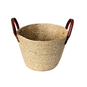 Cesto Decorativo C/ Alça 24x18cm em Fibra Natural Paramount Plásticos