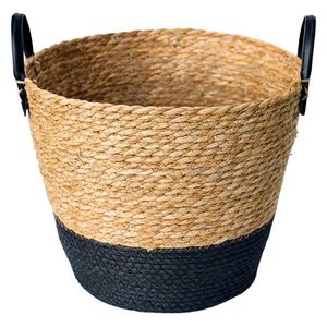 Cesto Decorativo C/ Alça 33x28cm em Fibra Natural Paramount Plásticos