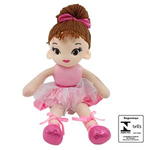 Boneca Bailarina de Pelúcia 41cm em Poliéster Fizzy