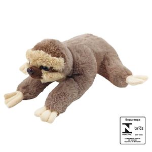 Bicho Preguiça de Pelúcia 23cm em Poliéster Fizzy