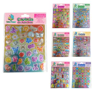 Cartela de Adesivos Metalizado 19,5x16,5cm em Plástico Interponte