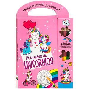 Livro de Atividades Unicórnio C/ Lápis 19,5x12cm em Papel Todo Livro