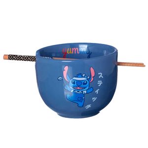 Bowl Stitch C/ Hashi 500ml em Porcelana Zona Criativa